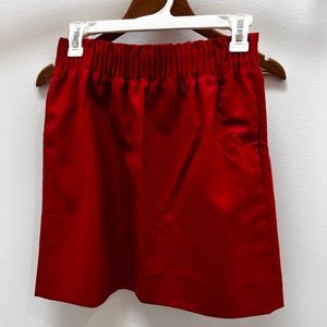 Jcrew berry red wool mini skirt with stretchy waist